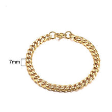 Load image into Gallery viewer, Glam Gold 3 TO 11MM MENS MIAMI CUBAN LINK BRACELET IN STAINLESS STEEL