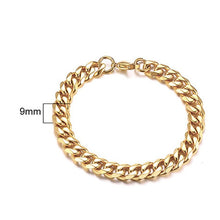 Load image into Gallery viewer, Glam Gold 3 TO 11MM MENS MIAMI CUBAN LINK BRACELET IN STAINLESS STEEL