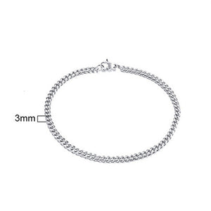 Glam Gold 3 TO 11MM MENS MIAMI CUBAN LINK BRACELET IN STAINLESS STEEL