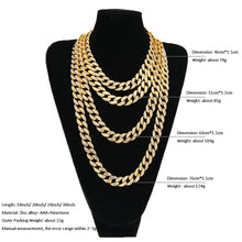Load image into Gallery viewer, Glam Gold New 15mm Iced Out Miami Cuban Link Chain Necklace