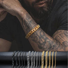 Load image into Gallery viewer, Glam Gold 3 TO 11MM MENS MIAMI CUBAN LINK BRACELET IN STAINLESS STEEL
