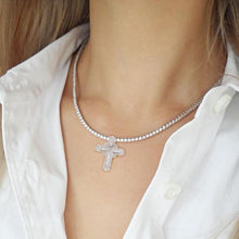 Load image into Gallery viewer, Glam Gold Luxury Cubic Zirconia Cross Necklace