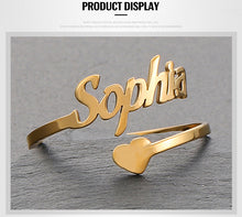 Load image into Gallery viewer, Glam Gold Adjustable Custom Ring Personalized