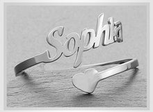 Load image into Gallery viewer, Glam Gold Adjustable Custom Ring Personalized