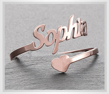 Load image into Gallery viewer, Glam Gold Adjustable Custom Ring Personalized