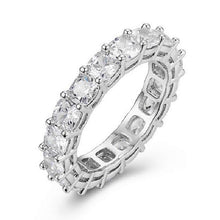 Load image into Gallery viewer, Glam Gold 925 SILVER PAVE SETTING FULL SQUARE Simulated Diamond BAND