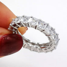 Load image into Gallery viewer, Glam Gold 925 SILVER PAVE SETTING FULL SQUARE Simulated Diamond BAND