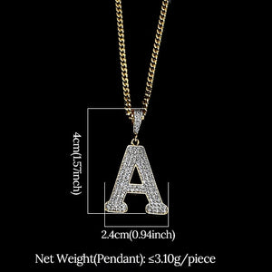 Glam Gold diamond initial pendant necklace
