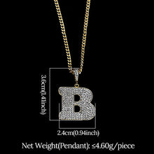 Load image into Gallery viewer, Glam Gold diamond initial pendant necklace