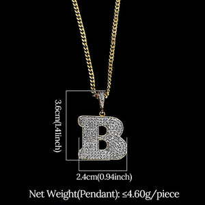 Glam Gold diamond initial pendant necklace