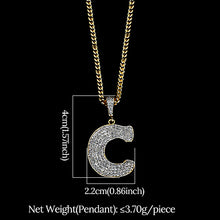 Load image into Gallery viewer, Glam Gold diamond initial pendant necklace