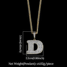 Load image into Gallery viewer, Glam Gold diamond initial pendant necklace