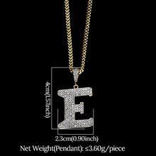 Load image into Gallery viewer, Glam Gold diamond initial pendant necklace