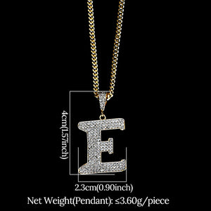 Glam Gold diamond initial pendant necklace