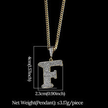 Load image into Gallery viewer, Glam Gold diamond initial pendant necklace