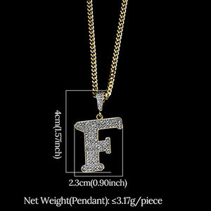 Glam Gold diamond initial pendant necklace