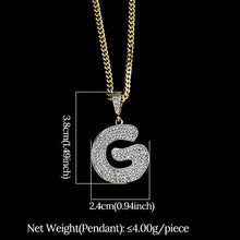 Load image into Gallery viewer, Glam Gold diamond initial pendant necklace