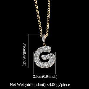 Glam Gold diamond initial pendant necklace