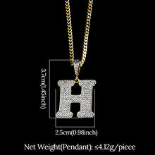 Load image into Gallery viewer, Glam Gold diamond initial pendant necklace