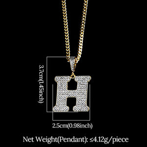 Glam Gold diamond initial pendant necklace