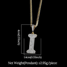 Load image into Gallery viewer, Glam Gold diamond initial pendant necklace