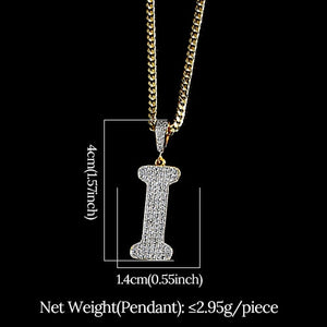 Glam Gold diamond initial pendant necklace