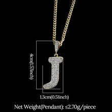 Load image into Gallery viewer, Glam Gold diamond initial pendant necklace