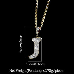 Glam Gold diamond initial pendant necklace