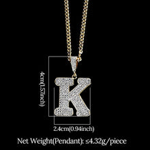 Load image into Gallery viewer, Glam Gold diamond initial pendant necklace