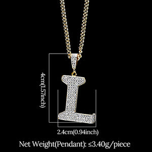 Glam Gold diamond initial pendant necklace