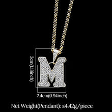 Load image into Gallery viewer, Glam Gold diamond initial pendant necklace