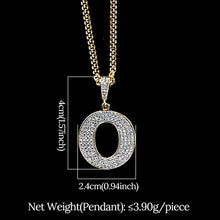Load image into Gallery viewer, Glam Gold diamond initial pendant necklace
