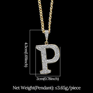 Glam Gold diamond initial pendant necklace
