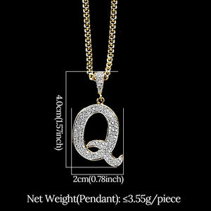 Glam Gold diamond initial pendant necklace