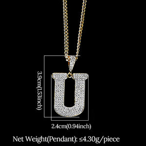Glam Gold diamond initial pendant necklace