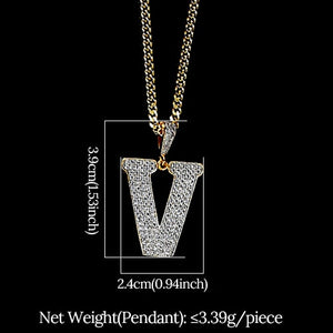 Glam Gold diamond initial pendant necklace