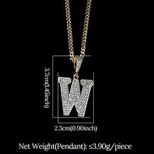 Load image into Gallery viewer, Glam Gold diamond initial pendant necklace