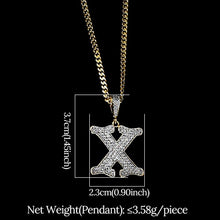 Load image into Gallery viewer, Glam Gold diamond initial pendant necklace