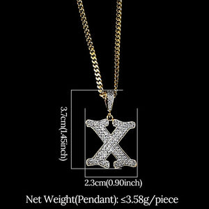 Glam Gold diamond initial pendant necklace
