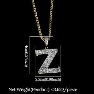 Glam Gold diamond initial pendant necklace