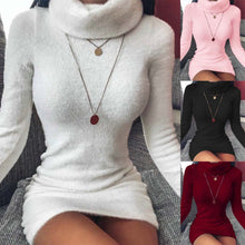 Load image into Gallery viewer, Autumn Fashion Turtleneck Long Sleeve Bodycon Dress