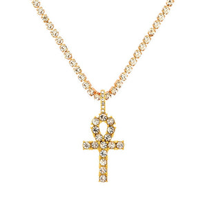 Iced Out Multilayer Crystal Cross Charm