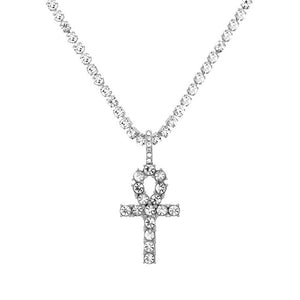 Iced Out Multilayer Crystal Cross Charm