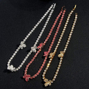 Luxury Rhinestone Tennis Cuban Choker Necklace