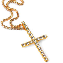 Load image into Gallery viewer, New Multilayer Rhinestone Cross Big Pendant Necklace