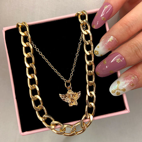 High Quality Initial Chunky Choker Chain Necklace