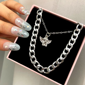 High Quality Initial Chunky Choker Chain Necklace