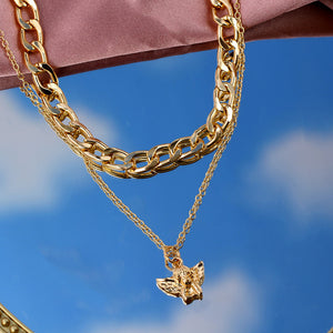 High Quality Initial Chunky Choker Chain Necklace
