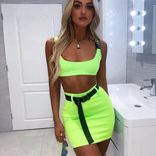 Load image into Gallery viewer, Two Piece Set Fluorescent Party Night