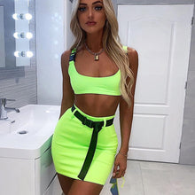 Load image into Gallery viewer, Two Piece Set Fluorescent Party Night